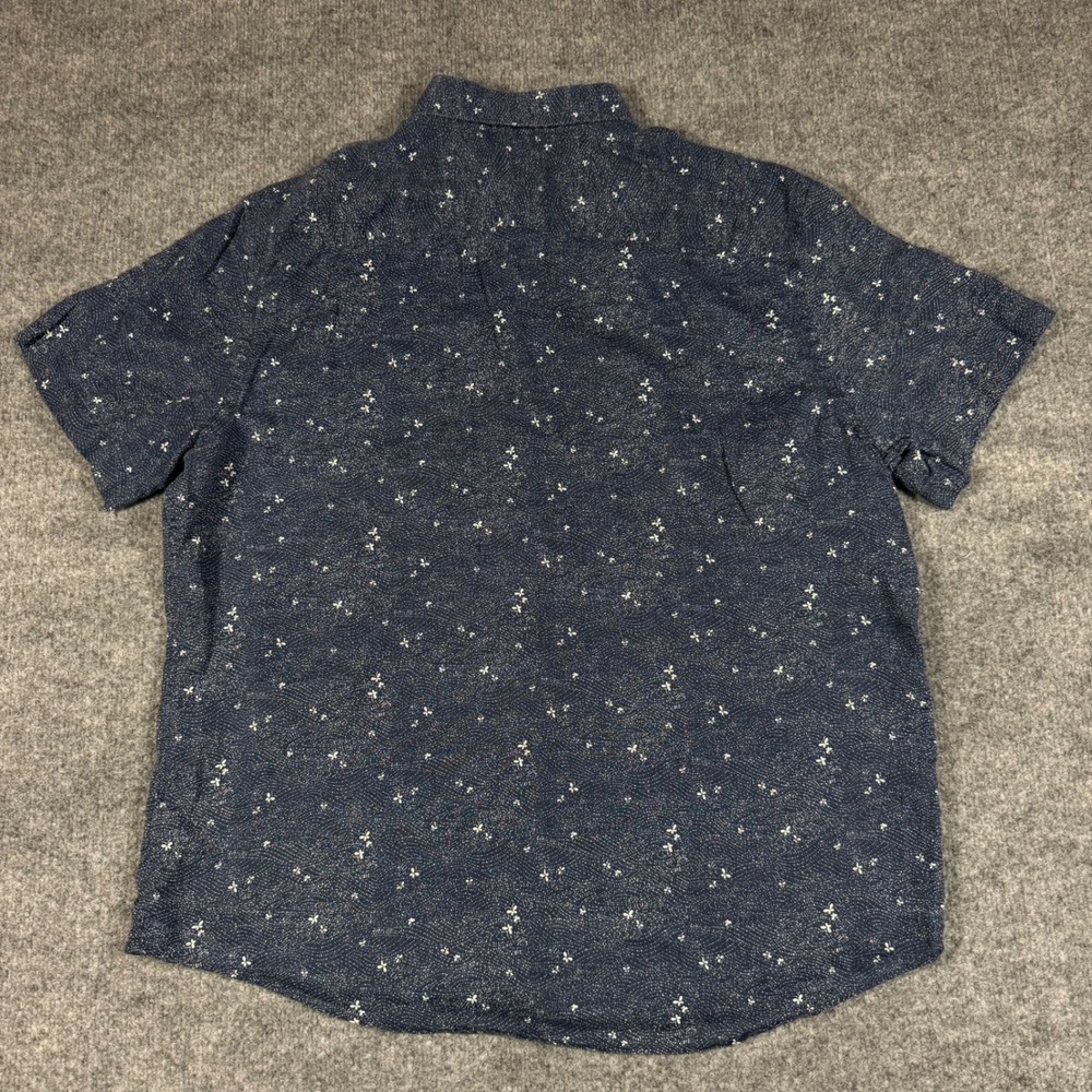 UNTUCKit Hopper-SS Shirt Mens XL Navy 100% Linen Floral Short Sleeve EUC - Picture 4 of 11